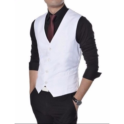 Colete Social Masculino Branco ótimo Caimento