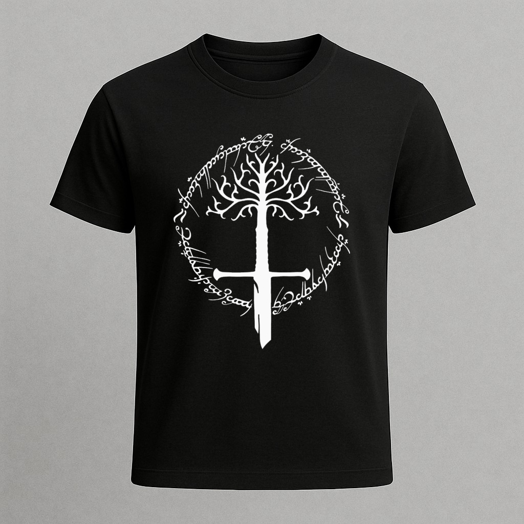 Camiseta Masculina Algodão Filme Senhor Dos Aneis Árvore De Gondor Ótima Qualidade Unissex