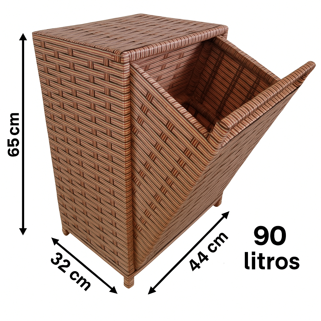 Roupeiros ou Basculante 90 litros  para banheiro  e guarda roupa, cesto de roupa Fibra Sintética em Oferta na Shopee