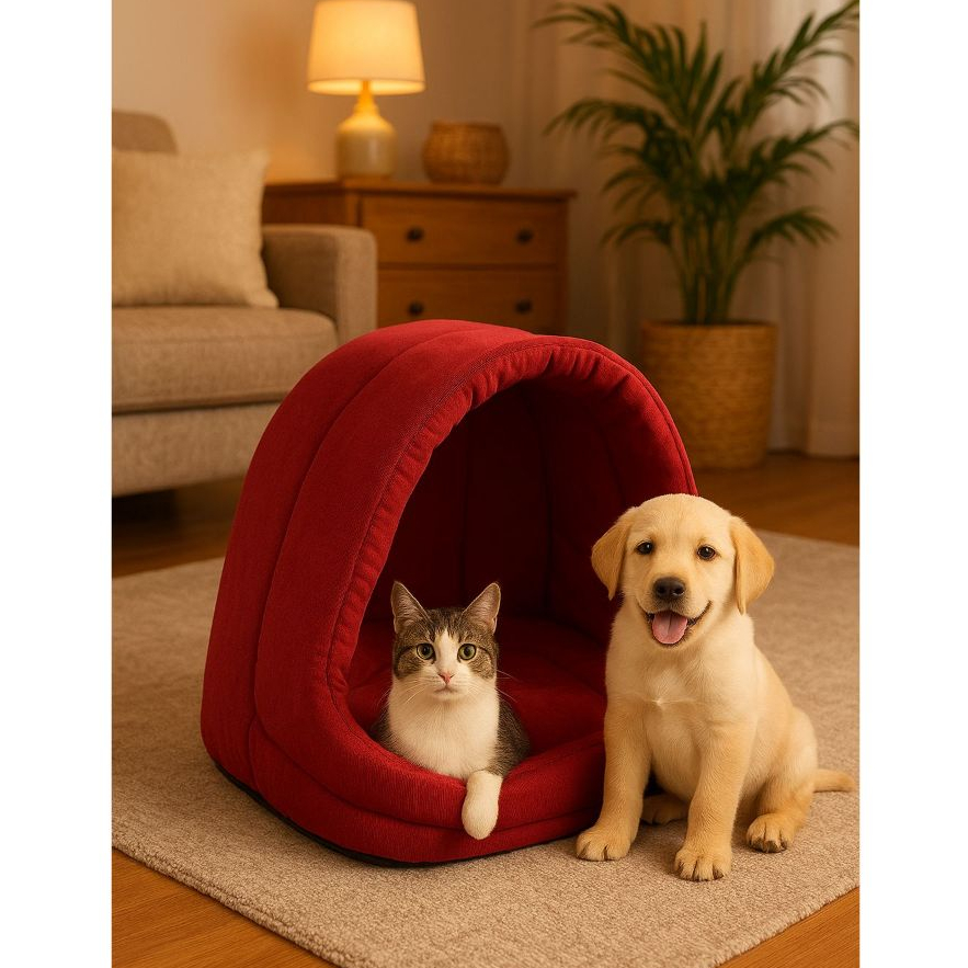 Cama Iglu Pet Cachorro e Gato Super Confortável Tamanhos P M G Lavável Caminha Toca Fofa ( Suede)