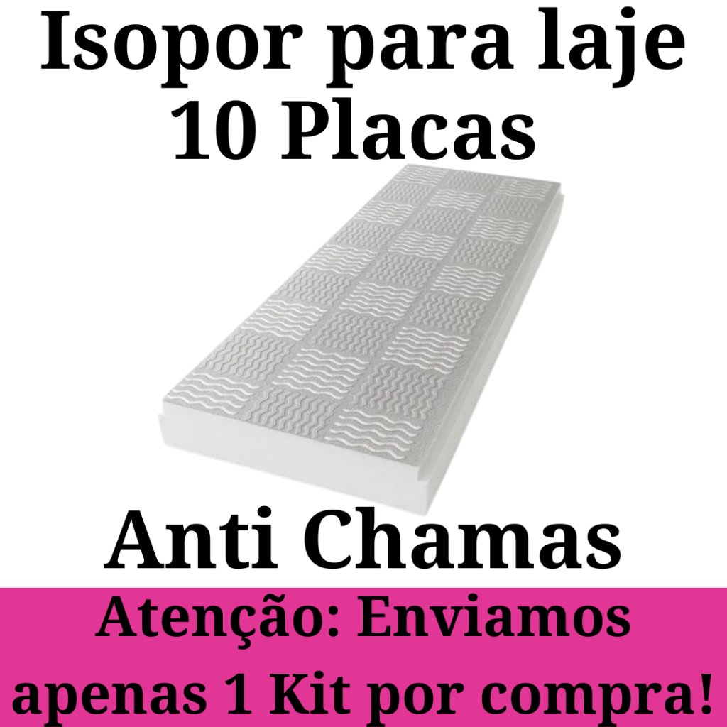 10 Placas Isopor Laje Teto Casa 100cm x 33cm x6,5cm Construção T1 F1
