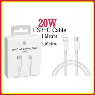 Cabo de iPhone Lightning 20W Usb-C Tipo C  1M/2M USB de Carregamento Rápido/Dados