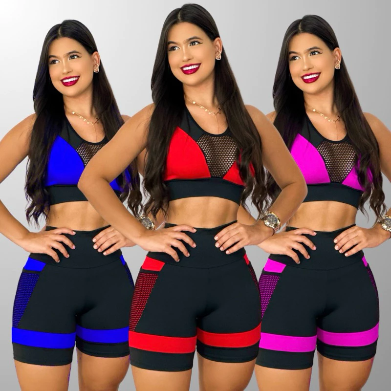 Conjunto Academia Feminino Alta Compressão Fitness Top e Short com Bolso — imagem 1