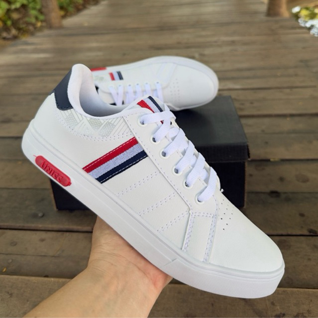 Sapatênis casual masculino branco e preto leve confortavel lançamento