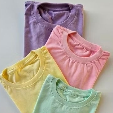 Kit 5 Camisetas Sortidas Manga Curta Para Meninas, Infantil Básica tamanho 4 ao 16, feita 100% Algodão Envio imediato