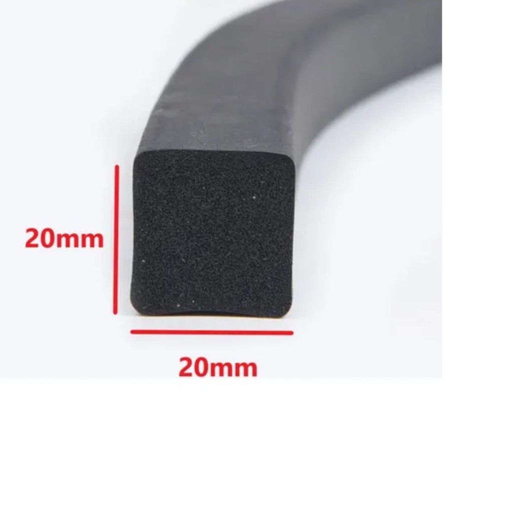 Borracha Perfil Esponja Macia Vedação 20mm X 20mm