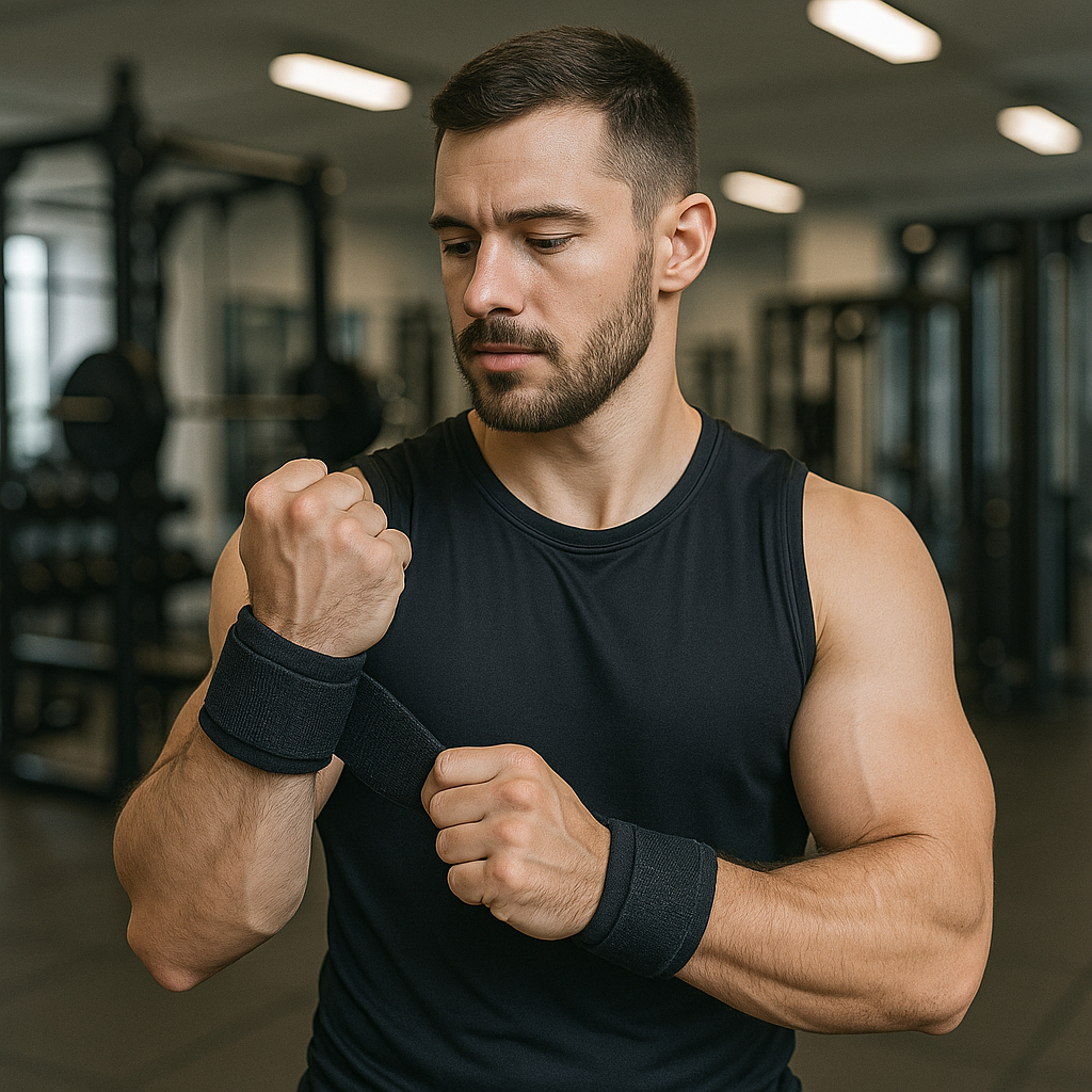 Kit Par Munhequeira Cross Protetor Pulso Treino Musculação