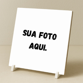 Azulejo personalizado com sua foto tamanho 20x20 - Com suporte. em Oferta na Shopee