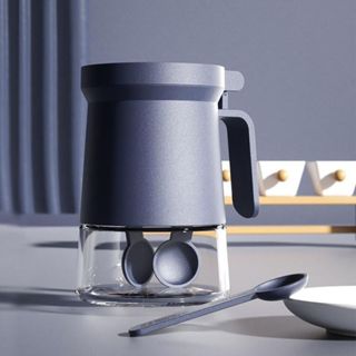 Açucareiro/ Porta Temperos Em Vidro Com Tampa E Colher 350ML em Oferta na Shopee