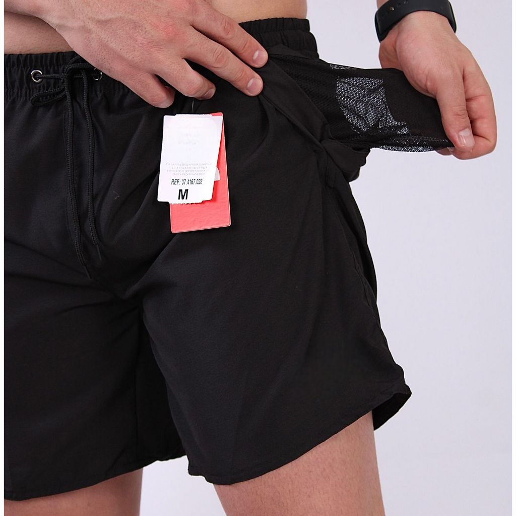 Bermuda Masculina de Academia Tactel com Elastano Esportiva Premium