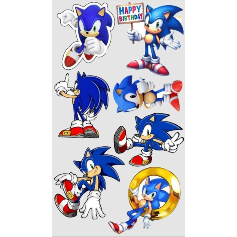 7 aplique termocolante sonic para tecidos em Oferta na Shopee