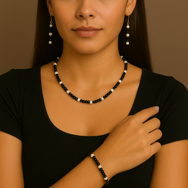Kit 2 Conjuntos Bijouteria Colar Choker ,Brinco e Pulseira - Ajustável - Bellísima Bijouteria de Miçanga - Várias cores