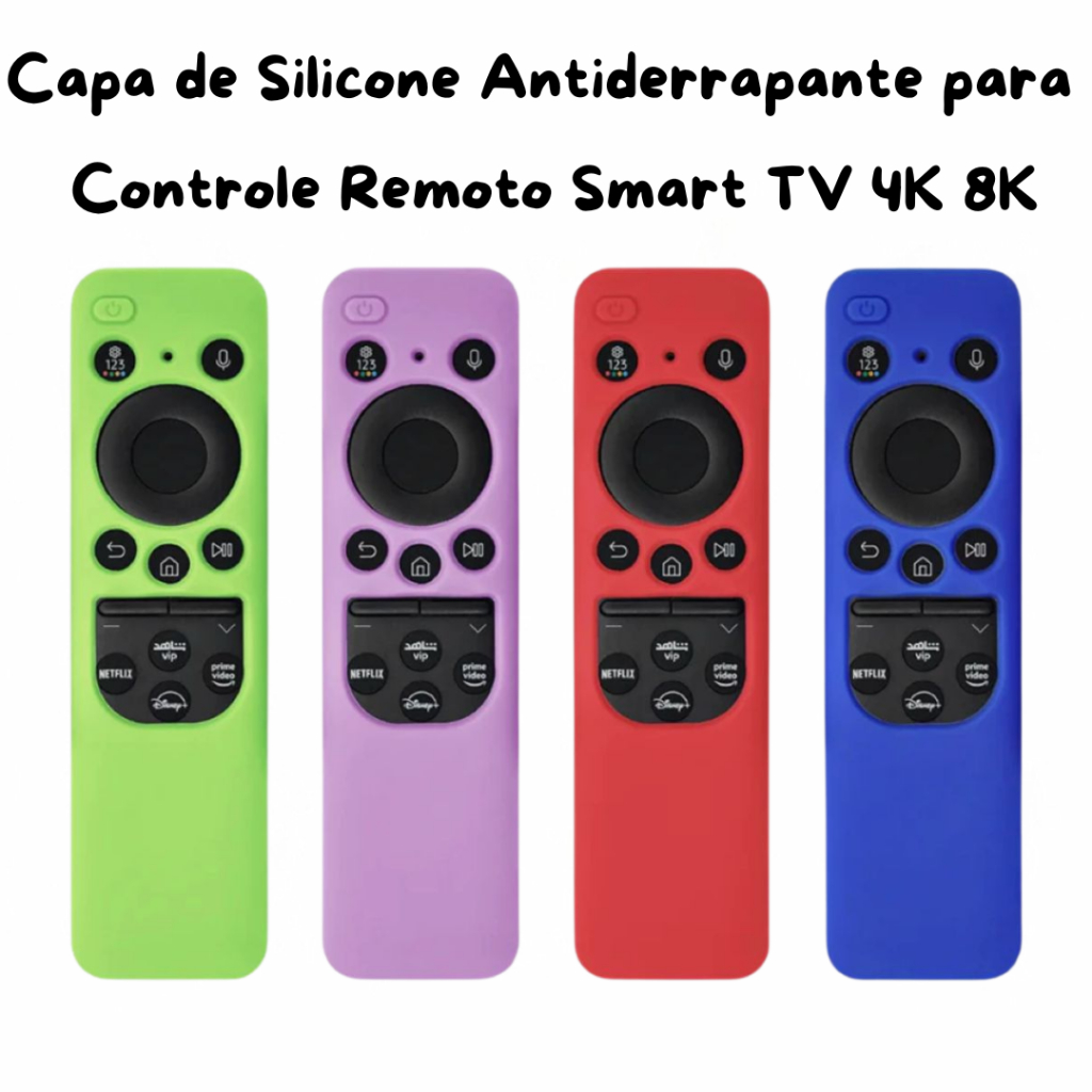 Case Protetor de Silicone Antiderrapante Capa Controle Remoto Smart TV 4K 8K Proteção e Durabilidade