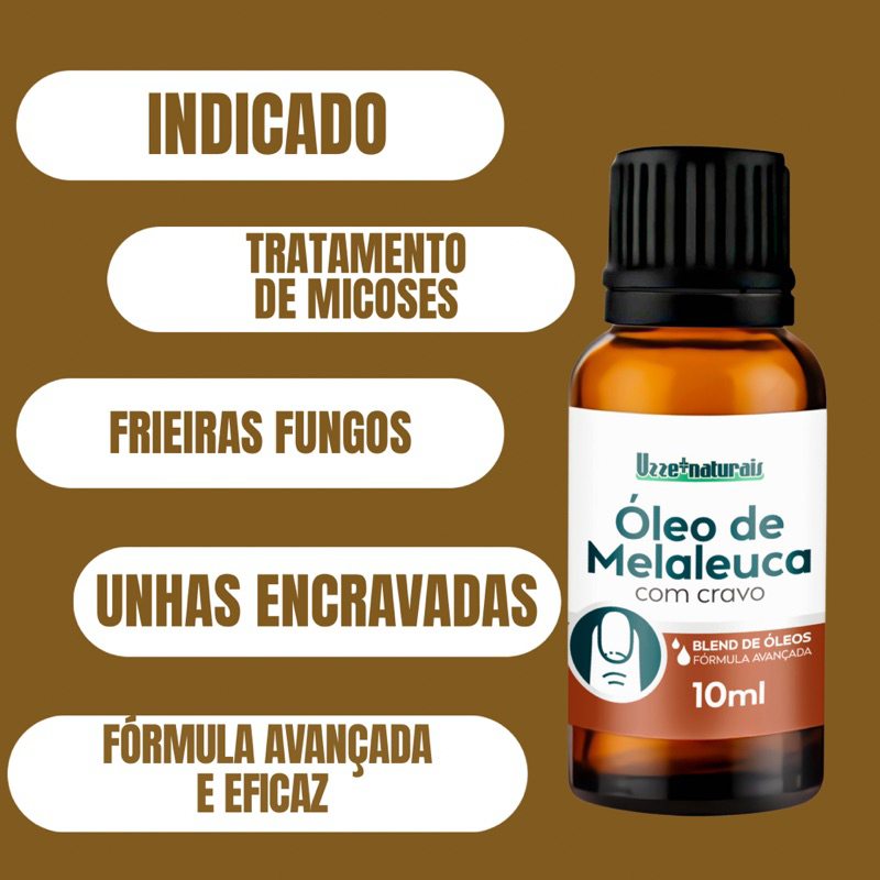 BLEND DE ÓLEOS - MELALEUCA + CRAVO +100%NATURAL ( MICOSE-FRIEIRAS- ANTI-ACNE) 100%PURO E NATURAL FRASCO DE 10ml