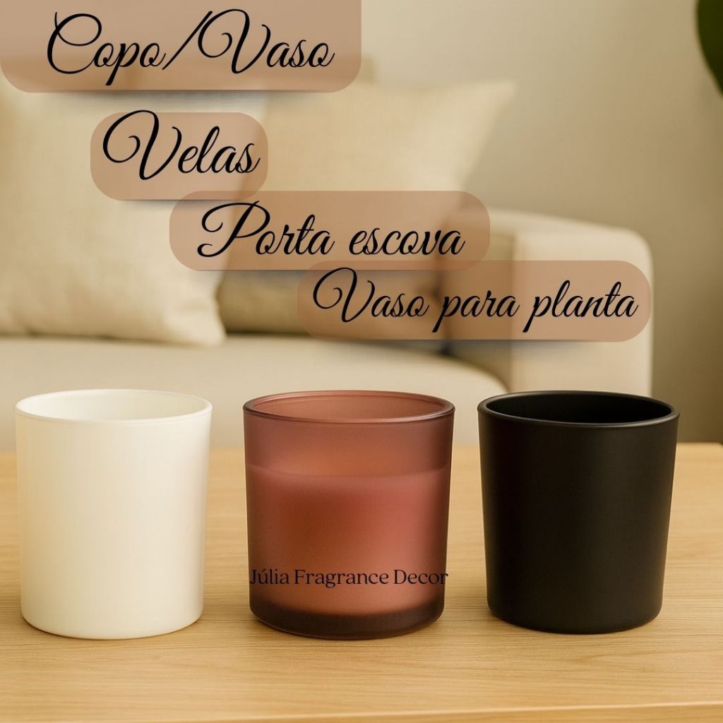 Copo Vela Vaso Decorativo Porta Escova Porta Objetos