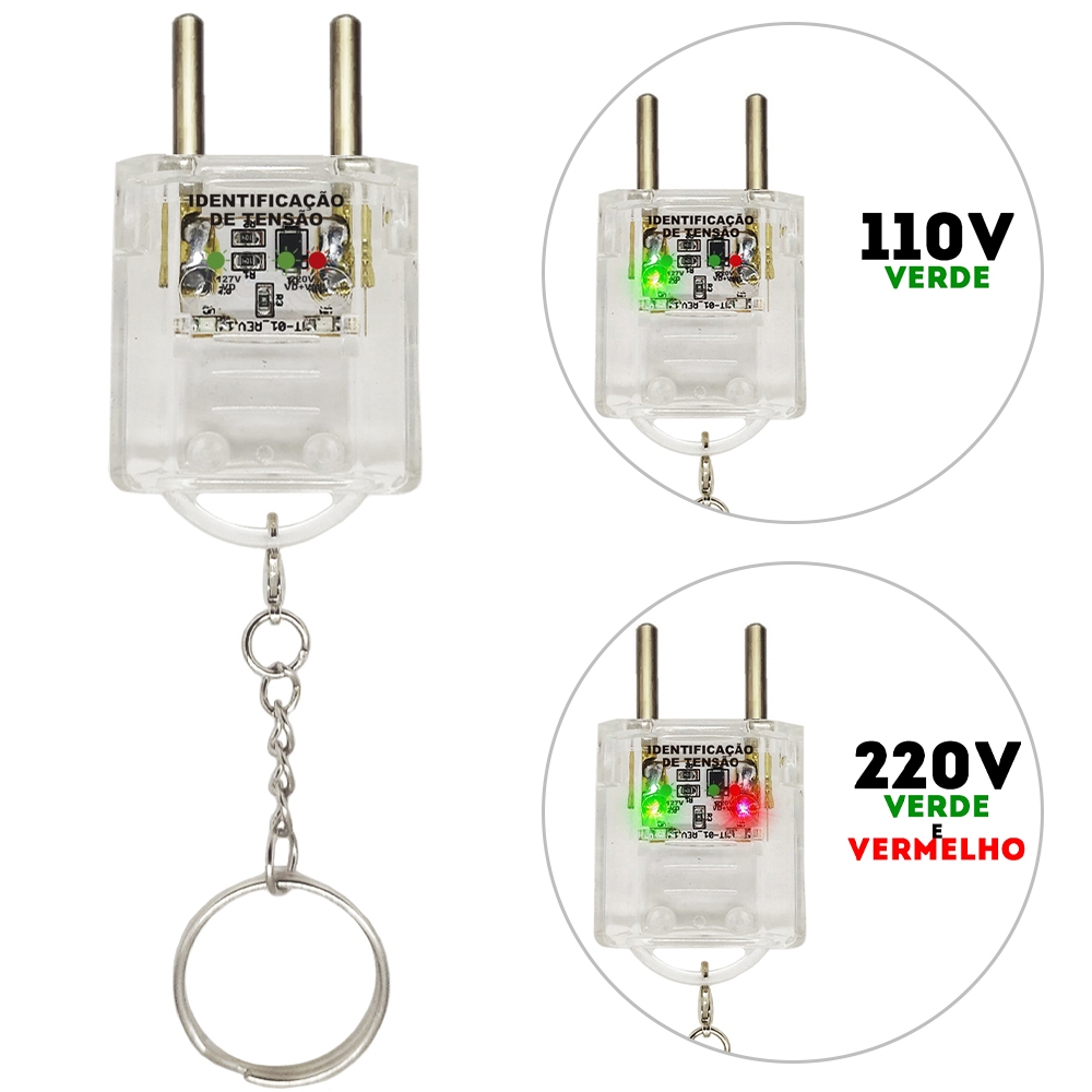 Chaveiro Identificador Teste De Voltagem Tomada em Oferta na Shopee