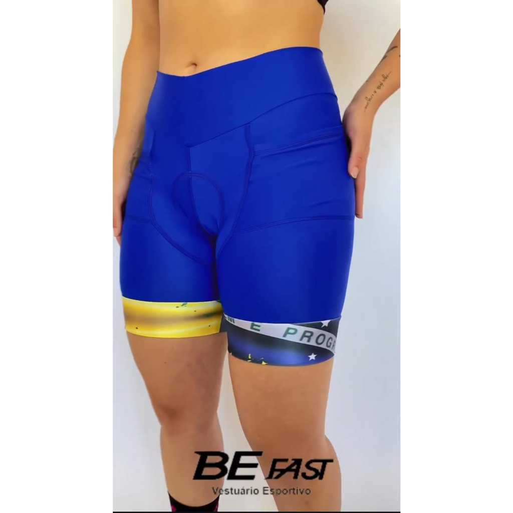 Bermuda Short de Ciclismo Feminina Almofadada Alta Densidade MTB Forro Gel para Ciclistas