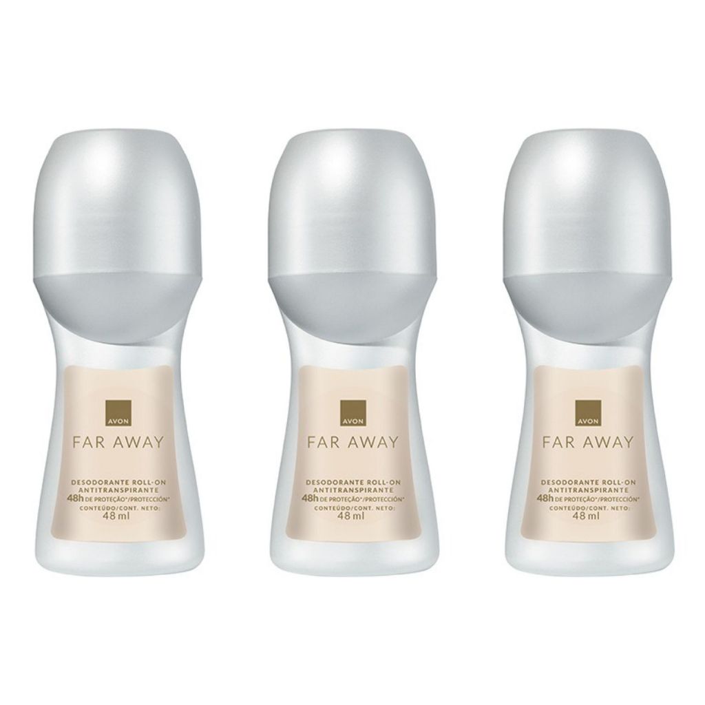 Roll On Far Away Avon Kit com 3/5/9 unidades (50ml cada)- PRODUTO ORIGINAL