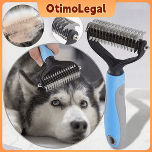 2 em 1 Desembolador de Pelos Longos para Cachorro Gato Pet Escova Pente Rake Pet Shop Groomer