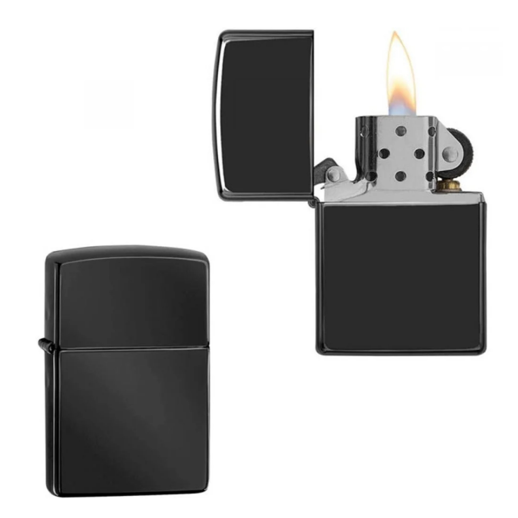 Isqueiro Tipo Zippo Liso Prata/ Preto em Oferta na Shopee