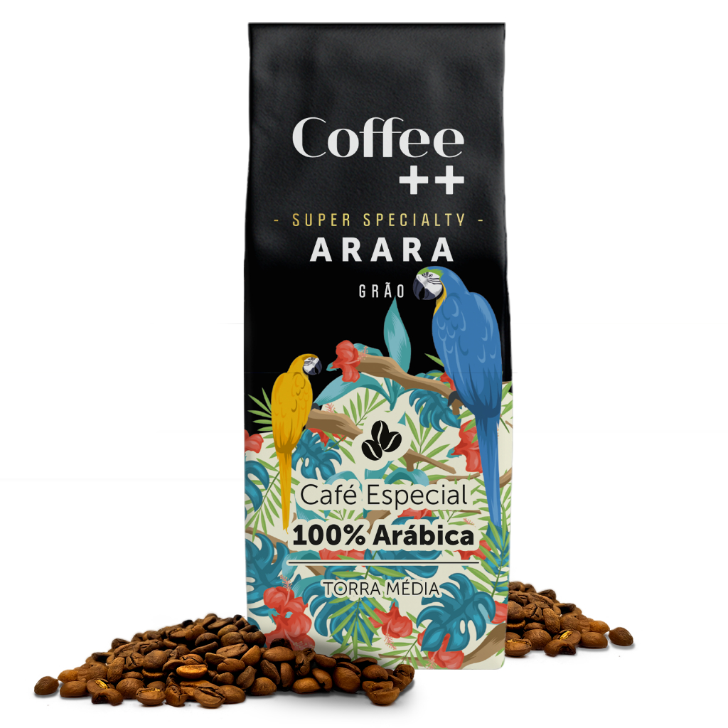 Café  Especial em Grãos ARARA Coffee Mais - 100% Arábica - Torra Média - 250g em Oferta na Shopee