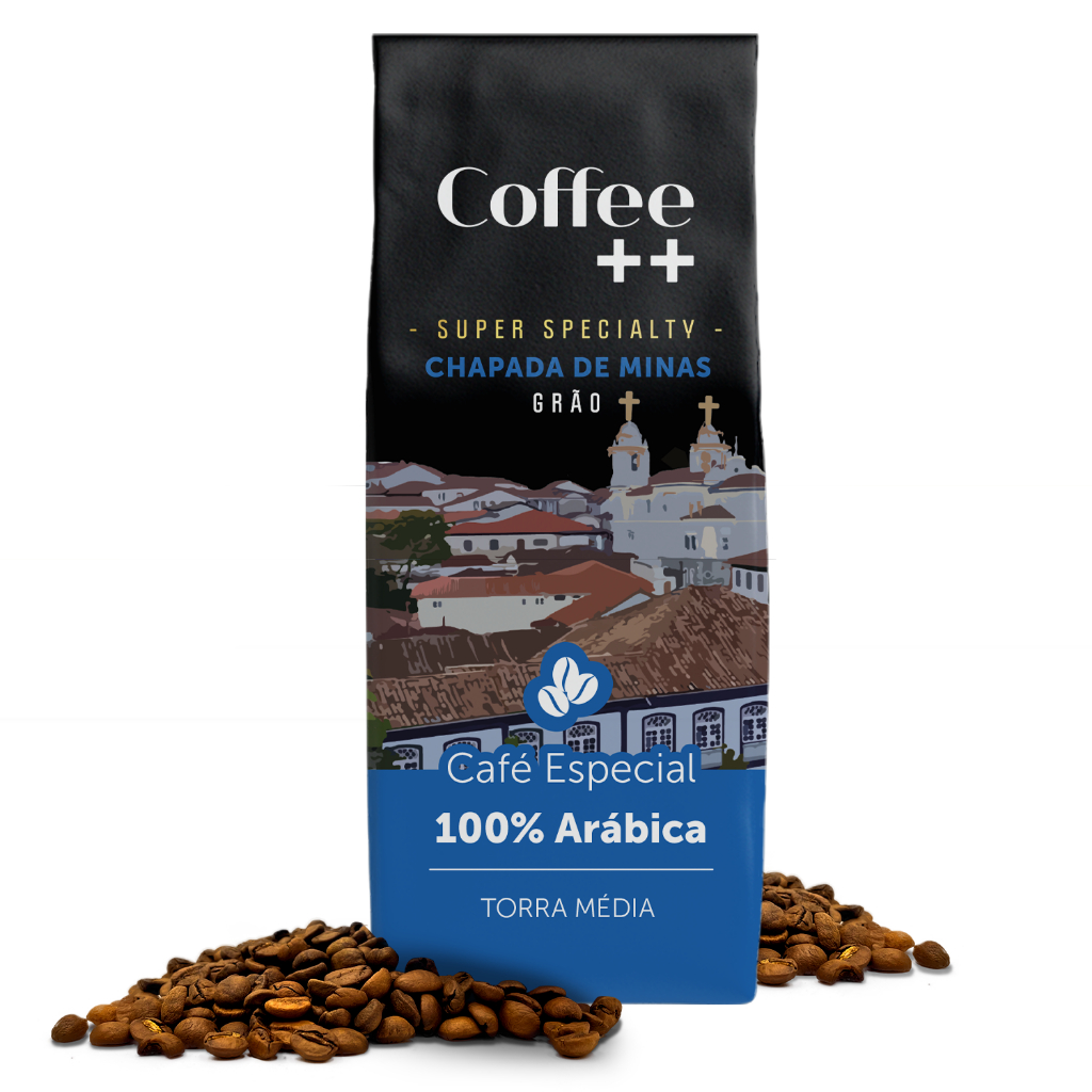 Café Especial em Grãos Chapada de Minas Coffee Mais - 100% Arábica - Torra Média - 250g em Oferta na Shopee