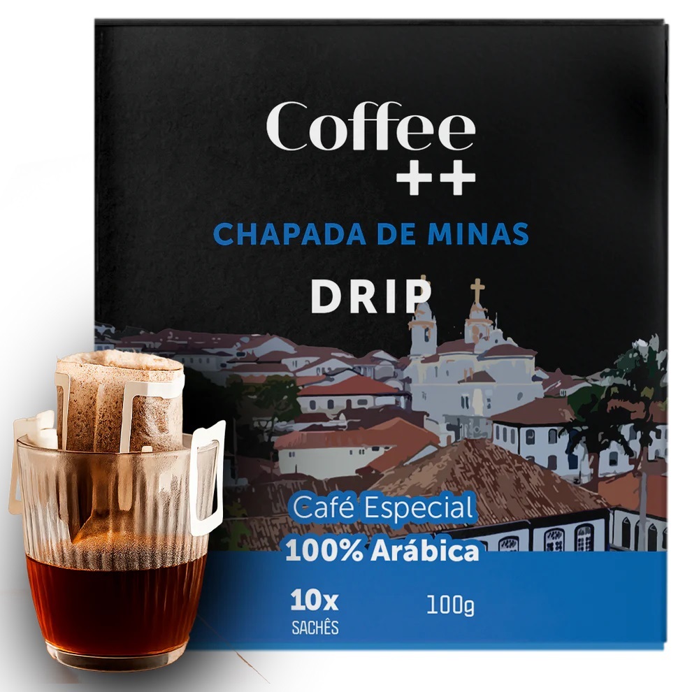 Kit 10 Sachês Café Especial Chapada de Minas Coffee Mais - Drip Coffee