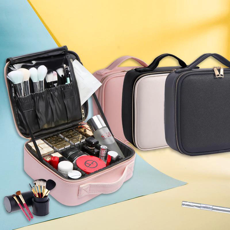 Kit de Maquiagem Profissional com Espelho e Luz LED USB e Cabo — foto 2