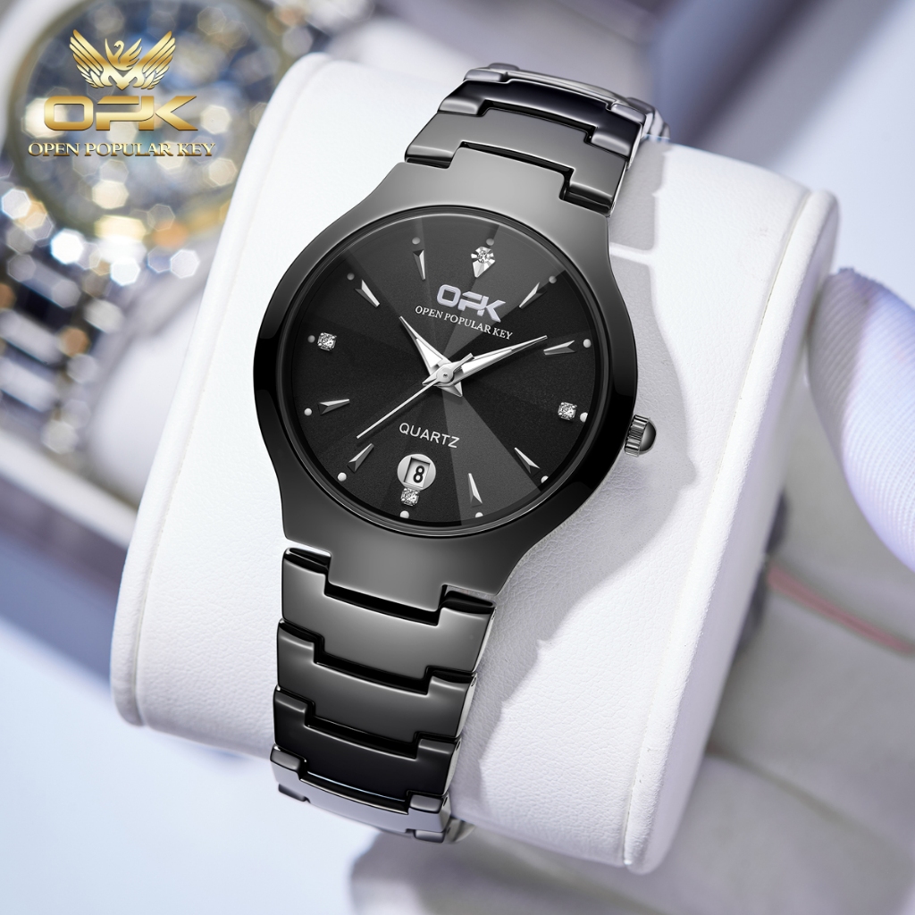 OPK Relógio Masculino De Aço Inoxidável À Prova D'Água Com Função Luminosa Casual Original 8105 em Oferta na Shopee