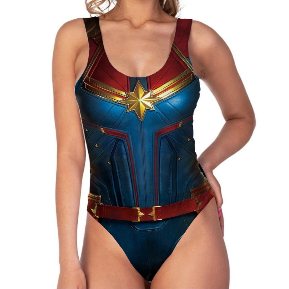 Body Fantasia Carnaval Capita Heroinas Super Herois Regata Feminino Marv