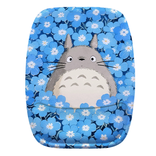 Mouse Pad Ergonômico Totoro Floral Studio Ghibli Apoio Pulso