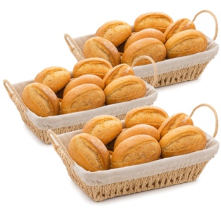 Cesto Retangular Papel com Alça Forro em Tecido Pão Frutas Piquenique Decoração Multiuso Luxo Wolff em Oferta na Shopee