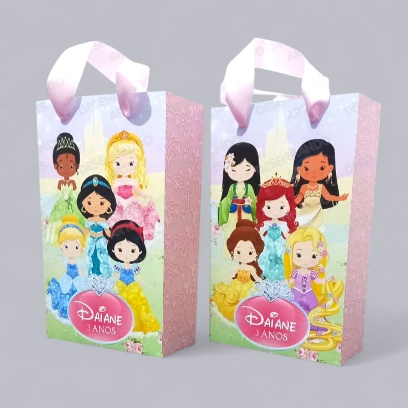 50 SACOLINHA PERSONALIZADA PRINCESAS DISNEY | PEGUE E MONTE| PERSONALIZADOS LEMBRANCINHAS SACOLINHA PRINCESAS DISNEY