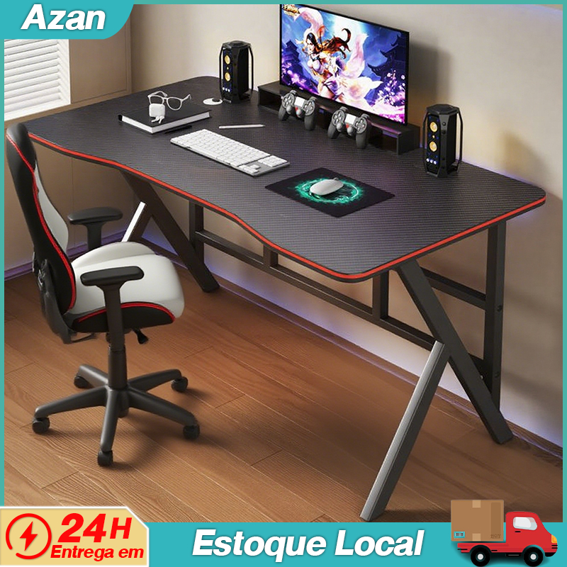 Mesa Gamer para Computador, Mesa de Escritório Home Office, Mesa de Estudo para Quarto, Escrivaninha