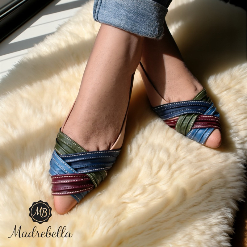 Sapatilha Feminina Bico Fino Floter Areia Color | Enfeite Trança color  - confortável, prática, leve