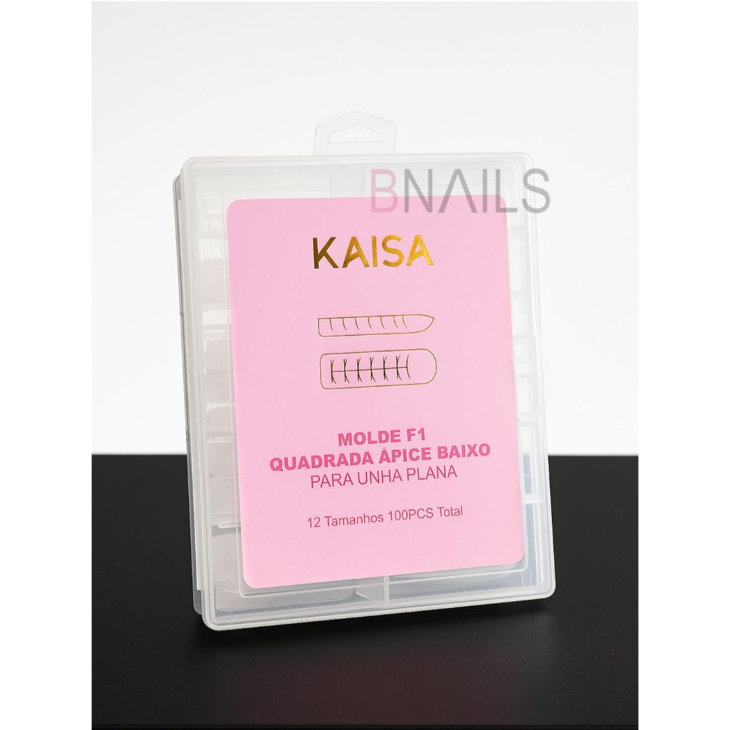 Molde F1 Quadrado Bailarina Ápice Baixo KAISA 100 Unhas para Alongamento em Gel Acrílico Lançamento