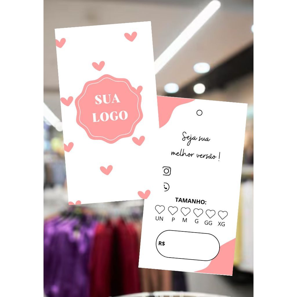 Etiquetas Tag Personalizada Para Roupas 1000 unidades