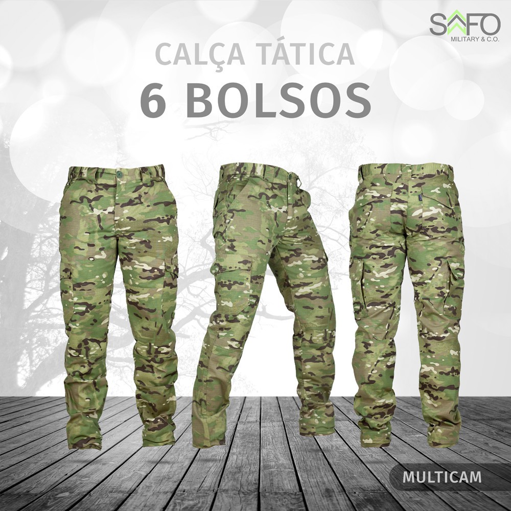 Calça Cargo Attacker Safo Original Ripstop Multicam Masculina UV50+