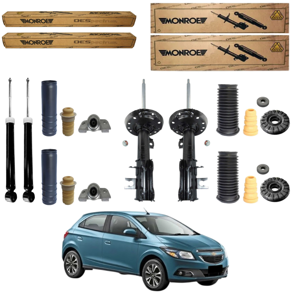 KIT 4 AMORTECEDOR ONIX 2012 A 2019 MONROE + KIT