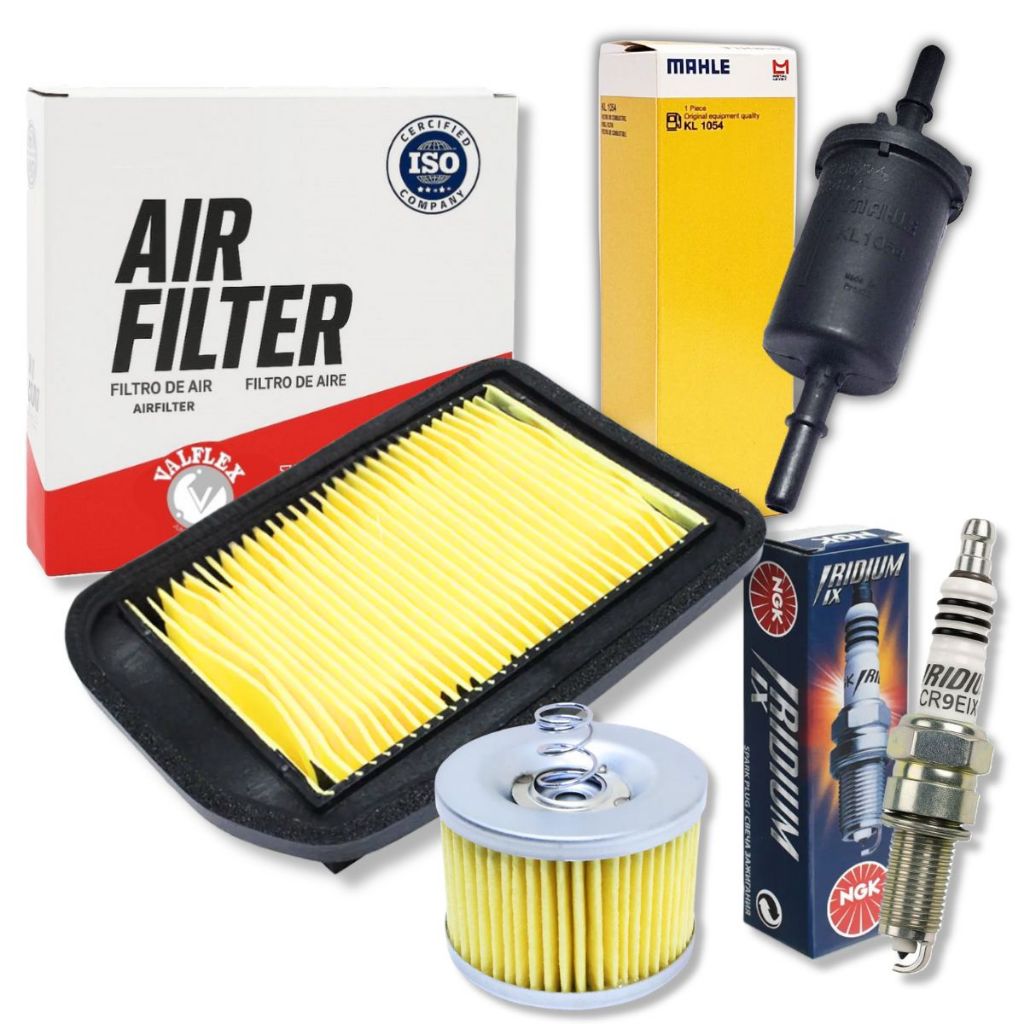 Kit de Filtros + Vela Iridium Ngk Fazer 150 / Factor 150 / Crosser 150 em Oferta na Shopee