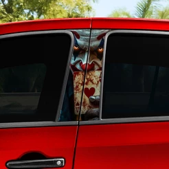 Adesivo Coluna de Porta Carro Coringa Palhaço Sinistro – Kit 2 Unidades