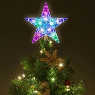 Ponteira Estrela de Árvore de Natal com LED – 15cm – Luz Colorida – Altomex AL-5982 - Panda