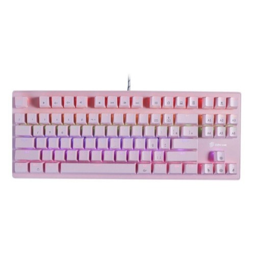 Teclado Mecânico Gamer Oex Tc605 Wolf Abnt Qwerty Padrão ABNT Backlight Rainbow