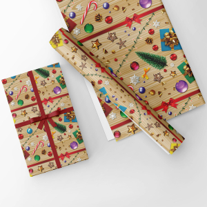 BOBINA DE PAPEL DE PRESENTE NATAL NATALINA 60 CM DE ALTURA - ESCOLHA TAMANHO NA VARIAÇÃO