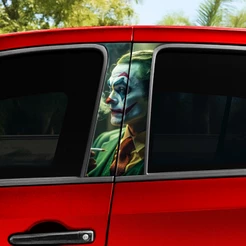 Kit 2 Adesivos Porta Carro Joker Coringa Fumando Vinil Automotivo