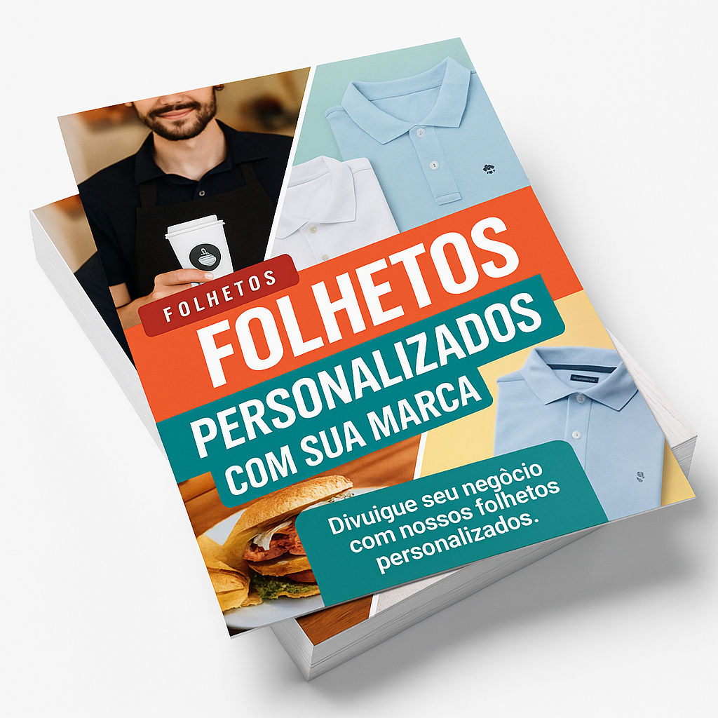 5000 Panfletos Flyer Folhetos 10x14 cm Impressão Frente Verso Couchê  Ideal para Divulgação