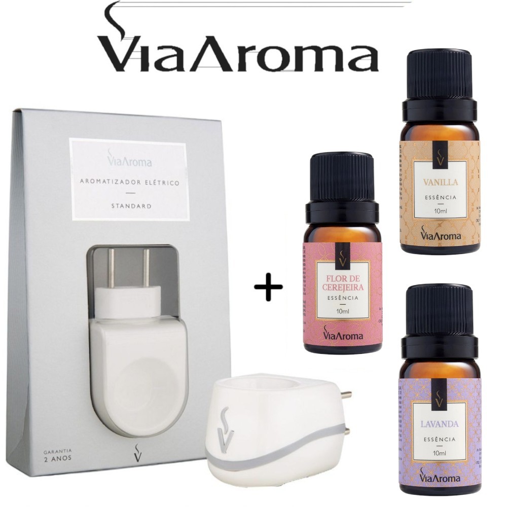 Difusor Aromatizador Elétrico Standard Via Aroma Com Essência Bivolt Difusor Aromaterapia