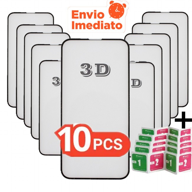 Kit 10 Película De Vidro 3D Temperado Para Xiaomi Poco X3/X3 PRO X4/X4 PRO X4GT 