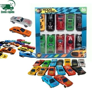 Kit Carrinhos Coleção 10 Peças Brinquedo Crianças Coloridos Tipo Hot Wheels Colecionável Carros Cor em Oferta na Shopee