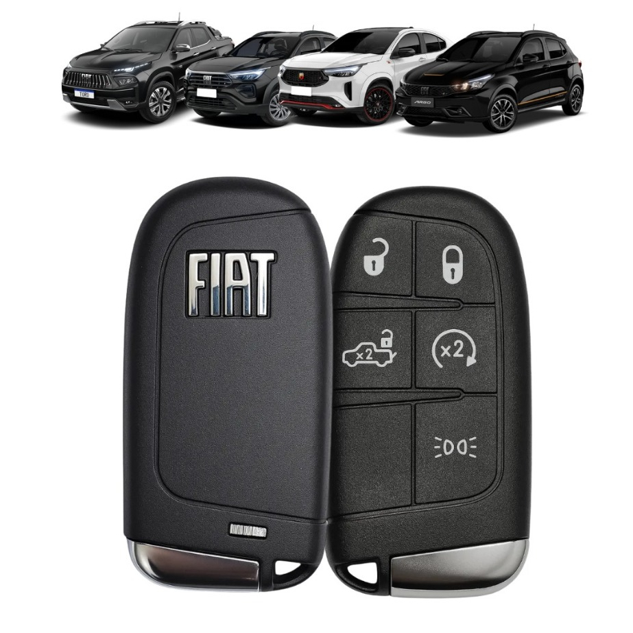Carcaca Chave Fiat Toro De Presenca 5 Botões Completa LogoTipo Novo Fiat em Oferta na Shopee
